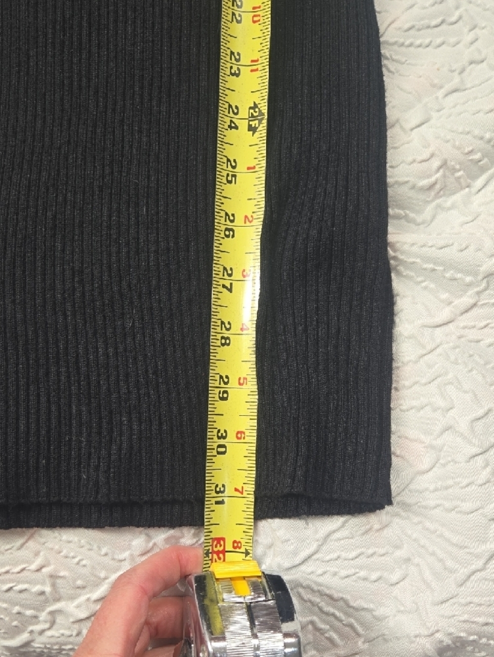 Charlotte Russe Black Ribbed Zip-Front Bodycon Mini Dress - Picture 6 of 7